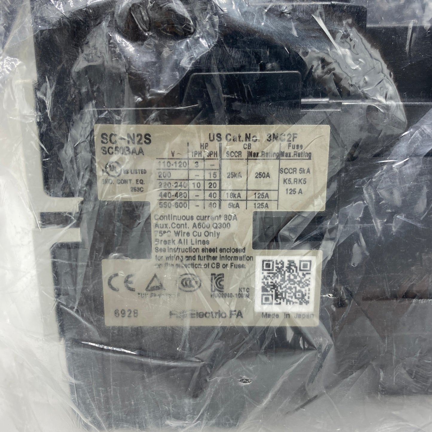 Fuji Electric SC-N2S [50] Electromagnetic contactor Electromagnetic switch